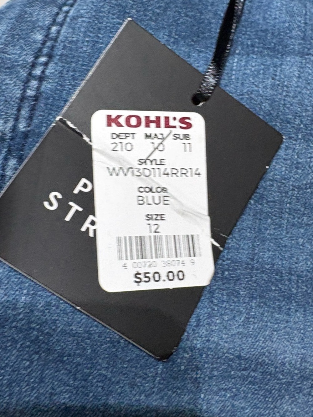 Simply Vera Vera Wang High Rise Skinny Blue Jeans, Size 12, NWT - Picture 6 of 10